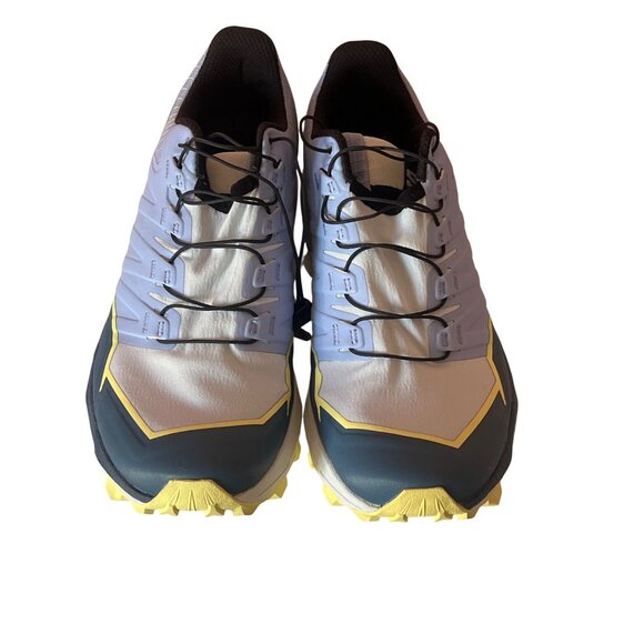 Salomon Thunder Cross Trail Running Shoes Energy Foam Contagrip Gray/Green/Yello - Picture 7 of 15